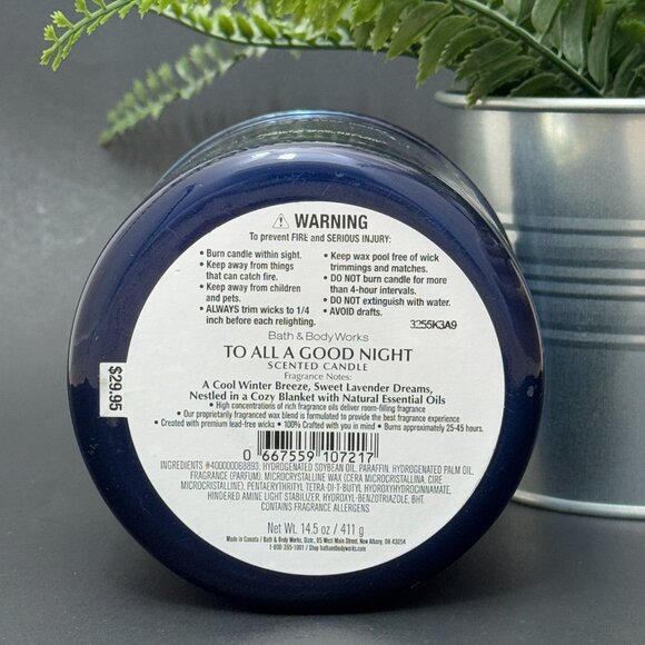 BBW To All A Good Night Bath & Body Works 3 Wick Candle - Picture 11 of 12